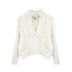 DENIMIST Split Neck Cable Sweater XXS